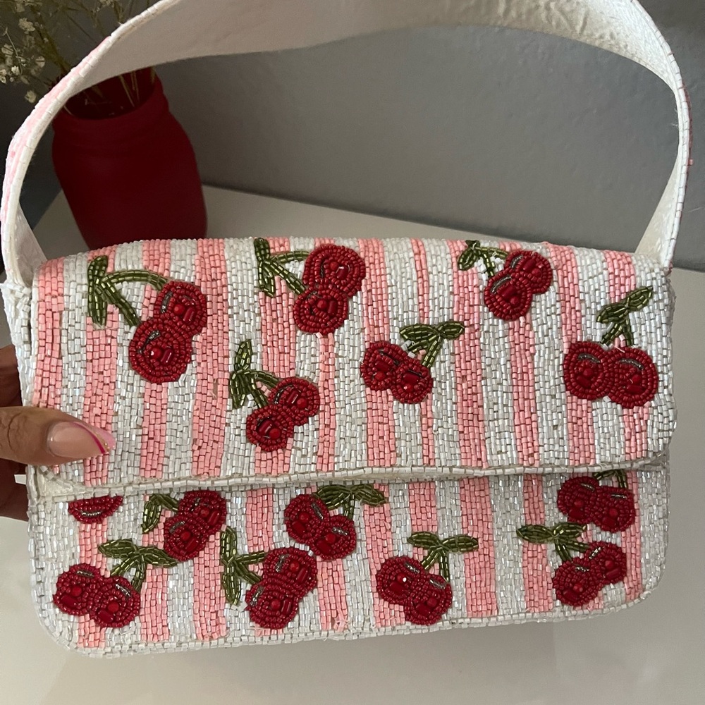 Cherry Beaded Handbag - Picture 3 of 7